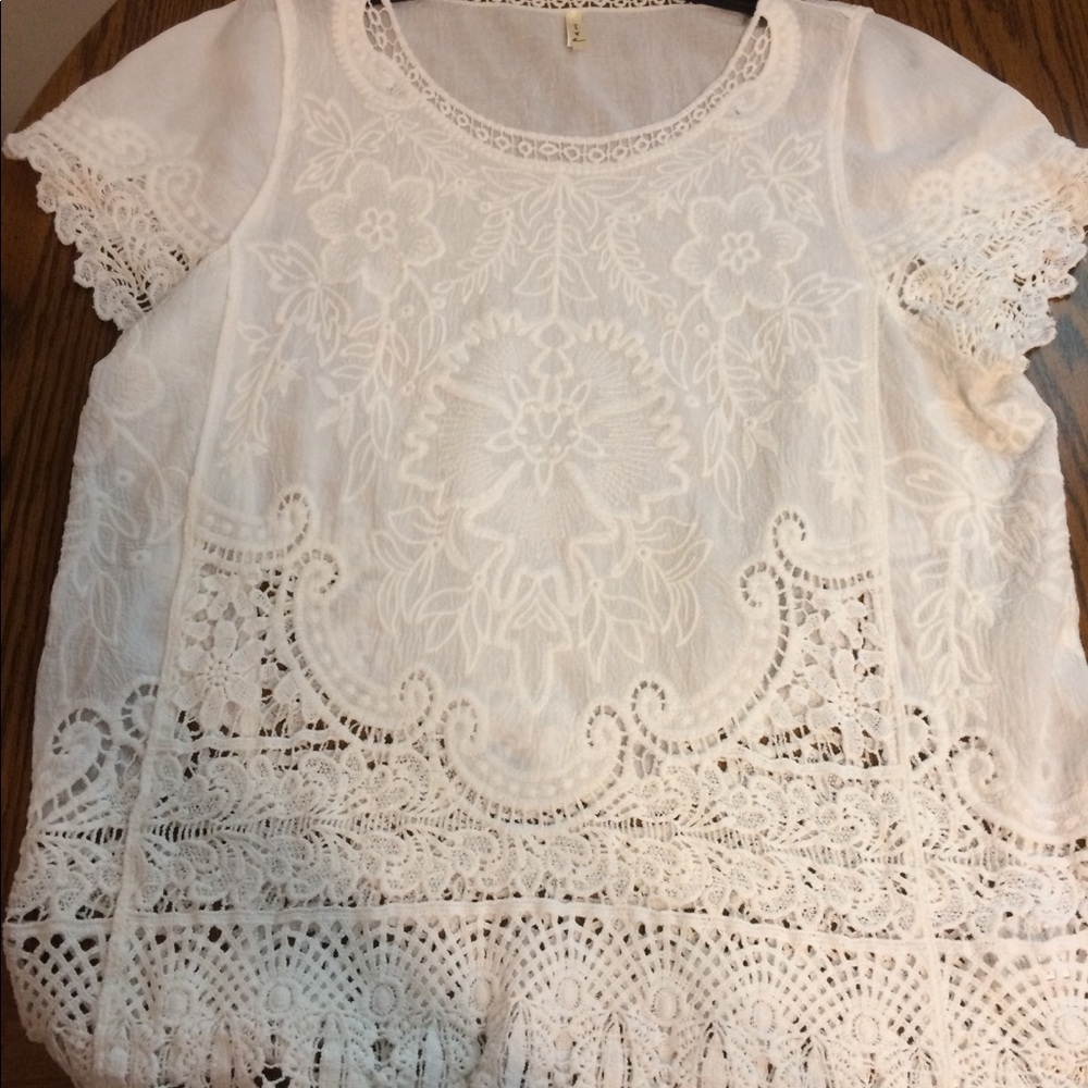 White lacy shirt